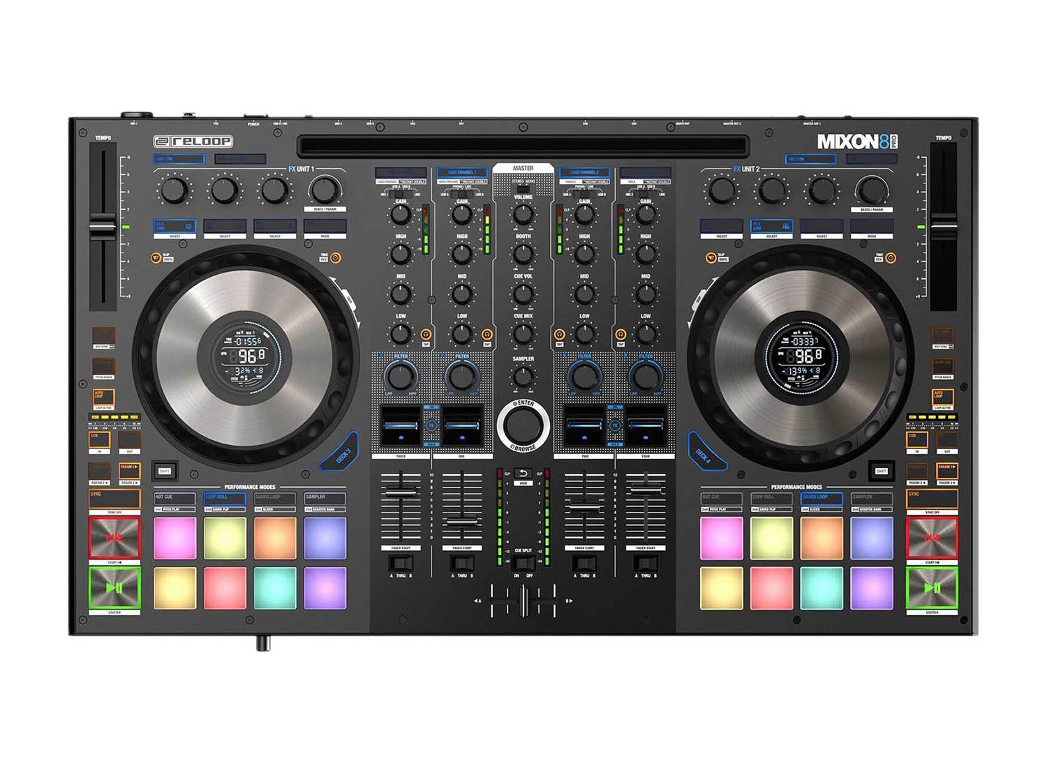 B-Stock: Reloop Mixon 8 Pro 4-channel DJ Controller - Hollywood DJ
