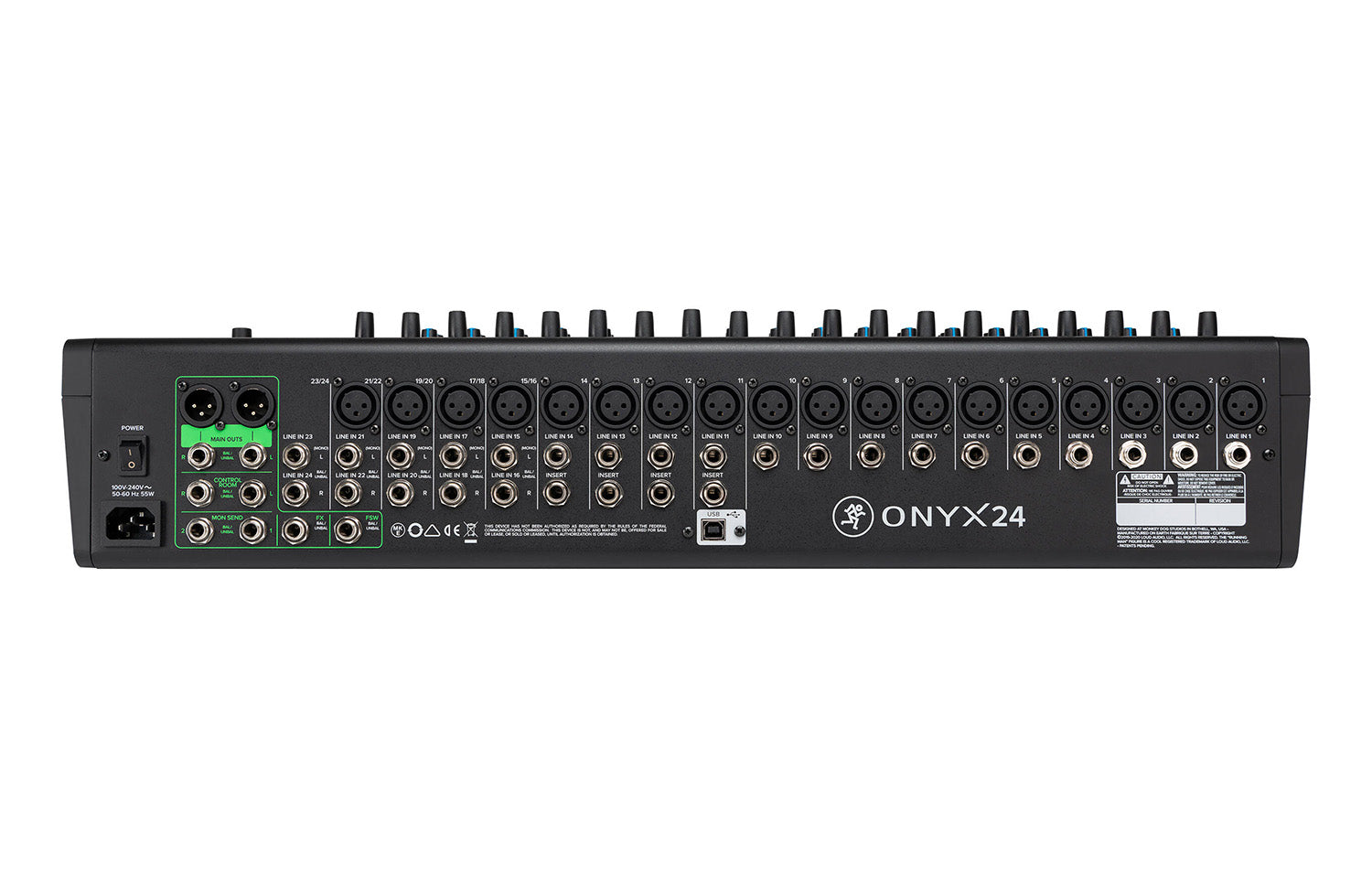 Mackie Onyx24, 24-Channel Premium Analog Mixer with Multi-Track USB - Hollywood DJ