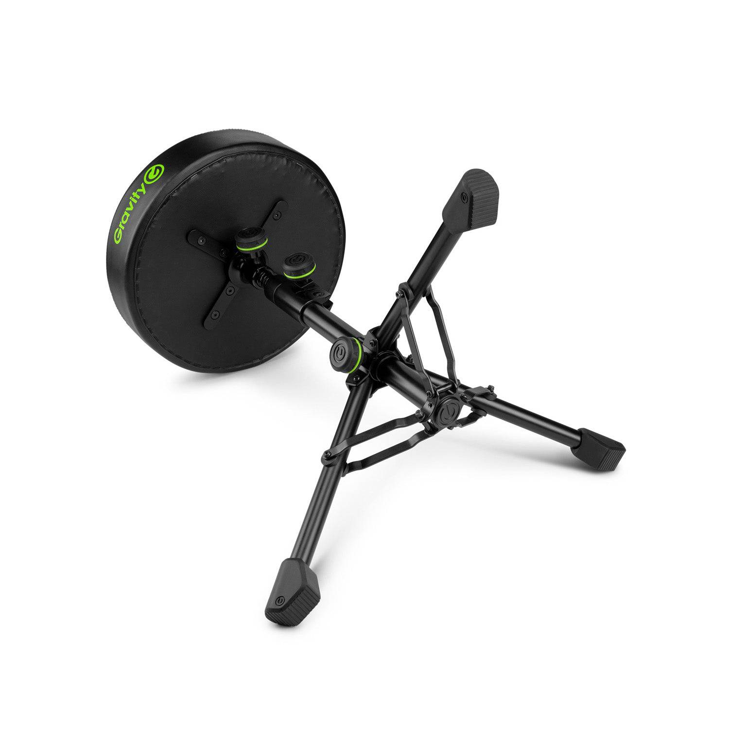 Gravity GFDSEAT1 Round Musicians Stool Foldable, Adjustable Height - Hollywood DJ