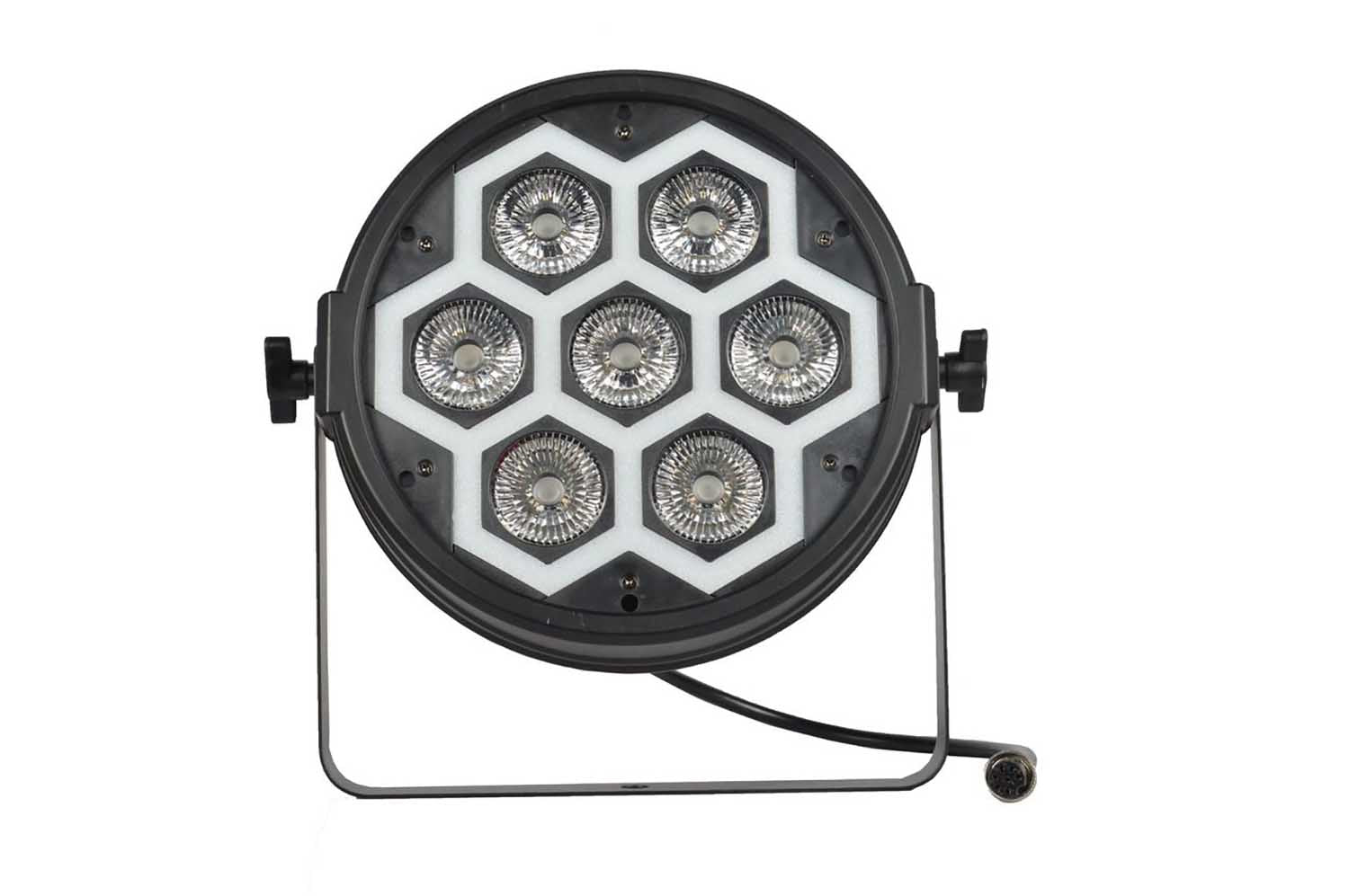 JMAZ JZ2012 Versa Flex Par TRON7, 7 x 10-Watt (RGBW) LEDs and 60 x 0.2 Watt RGB LEDs - Pair - Hollywood DJ