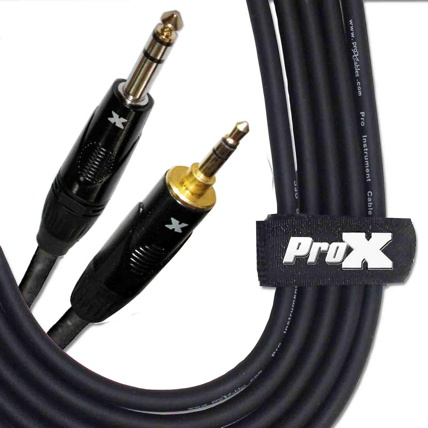 Prox XC-MS05 Balanced TRS-M Mini 1/8" to TRS-M High Performance Audio Cable - 5 Feet - Hollywood DJ