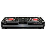 Odyssey FZDJ10W, 10″ Format DJ Mixer and Two Standard Position Turntables Flight Coffin Case with Wheels - Hollywood DJ