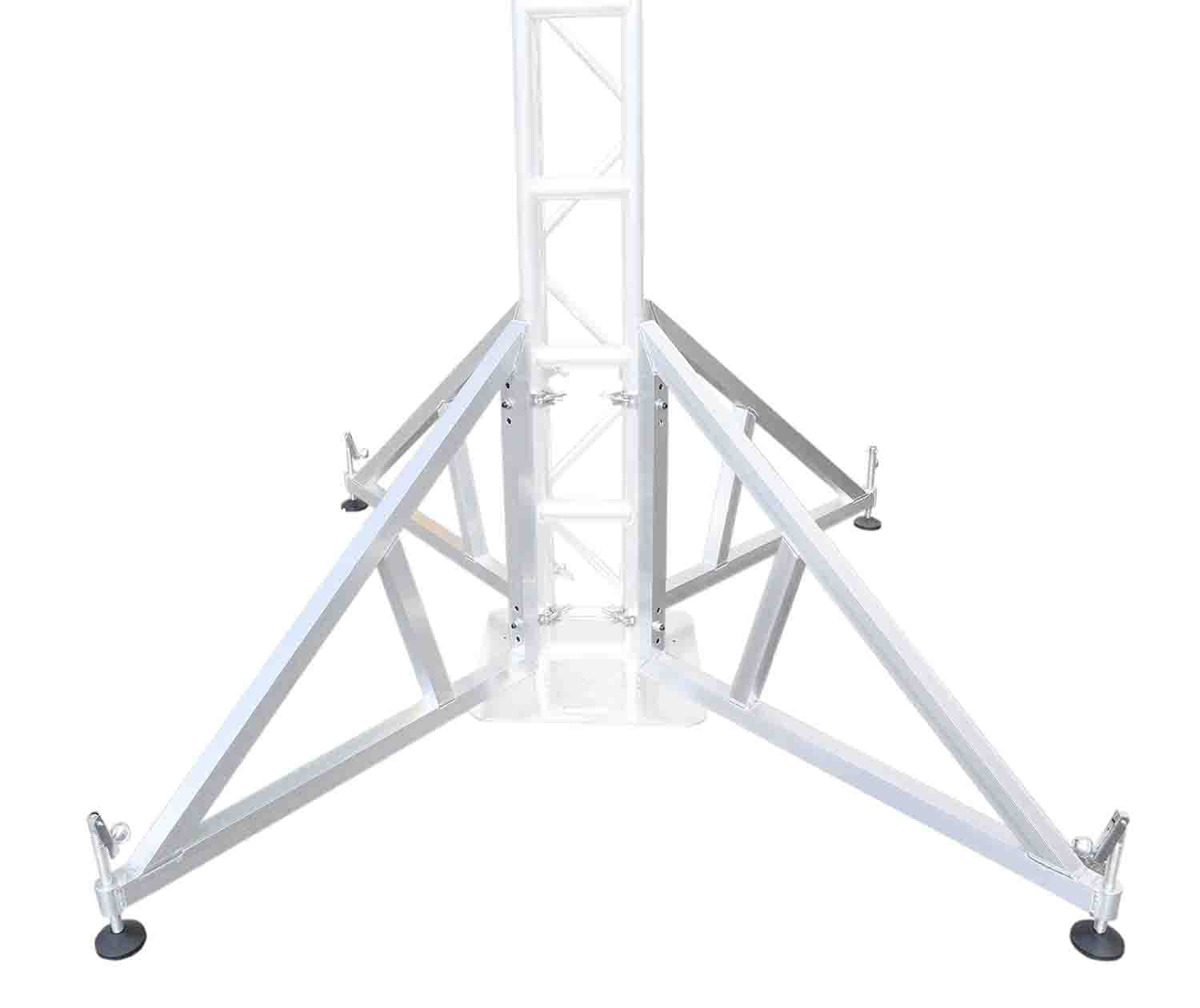 ProX XT-AC463X2 Pair of Vertical truss towers outrigger Leg Stabilizers with 2 clamps for F34 and 12" Bolted Truss 2" Pipe Diameter - Hollywood DJ