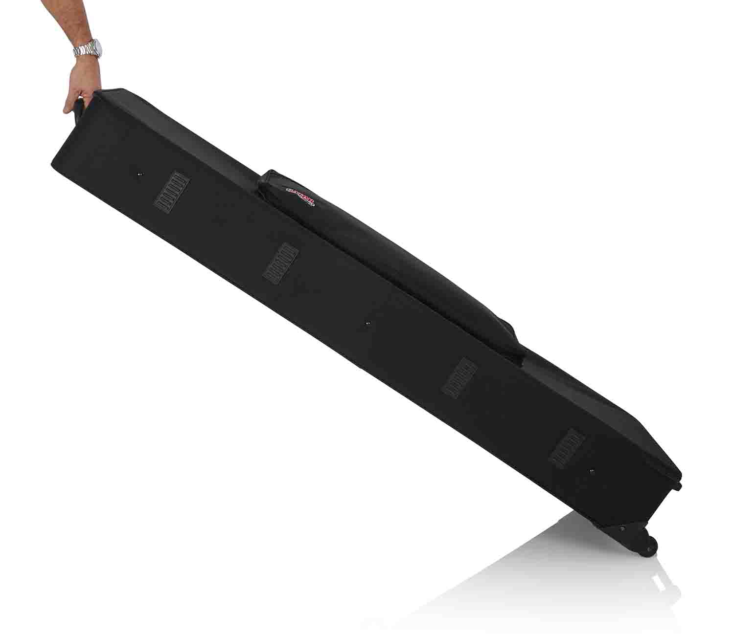 Gator Cases GK-88 XL Rigid Lightweight Case for Extra Long 88 Note Keyboards with Wheels - Hollywood DJ