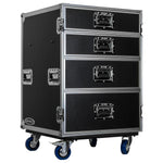 Odyssey FZWB4WDLX DJ Flight Case for Deluxe Four Drawer Workbox Tour with Casters And Side Table Odyssey