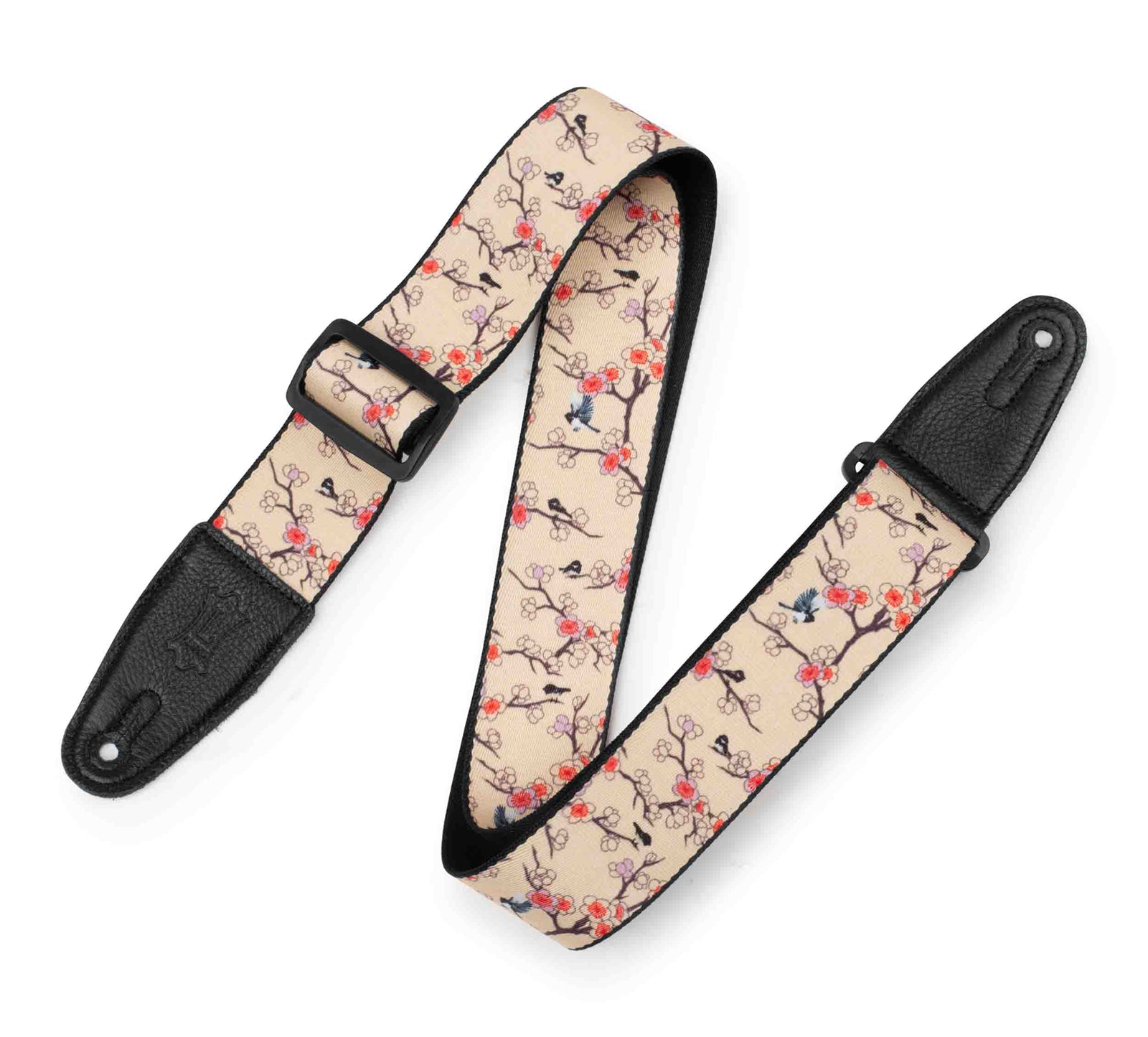 Levy's Leathers MPD2-115 2” Wide Polyester Guitar Strap with Cherry Trees and Birds Motif - Hollywood DJ