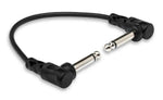 Hosa CFS-106, 6 Inch Molded Right-Angle Guitar Patch Cable - 6 Pack - Hollywood DJ