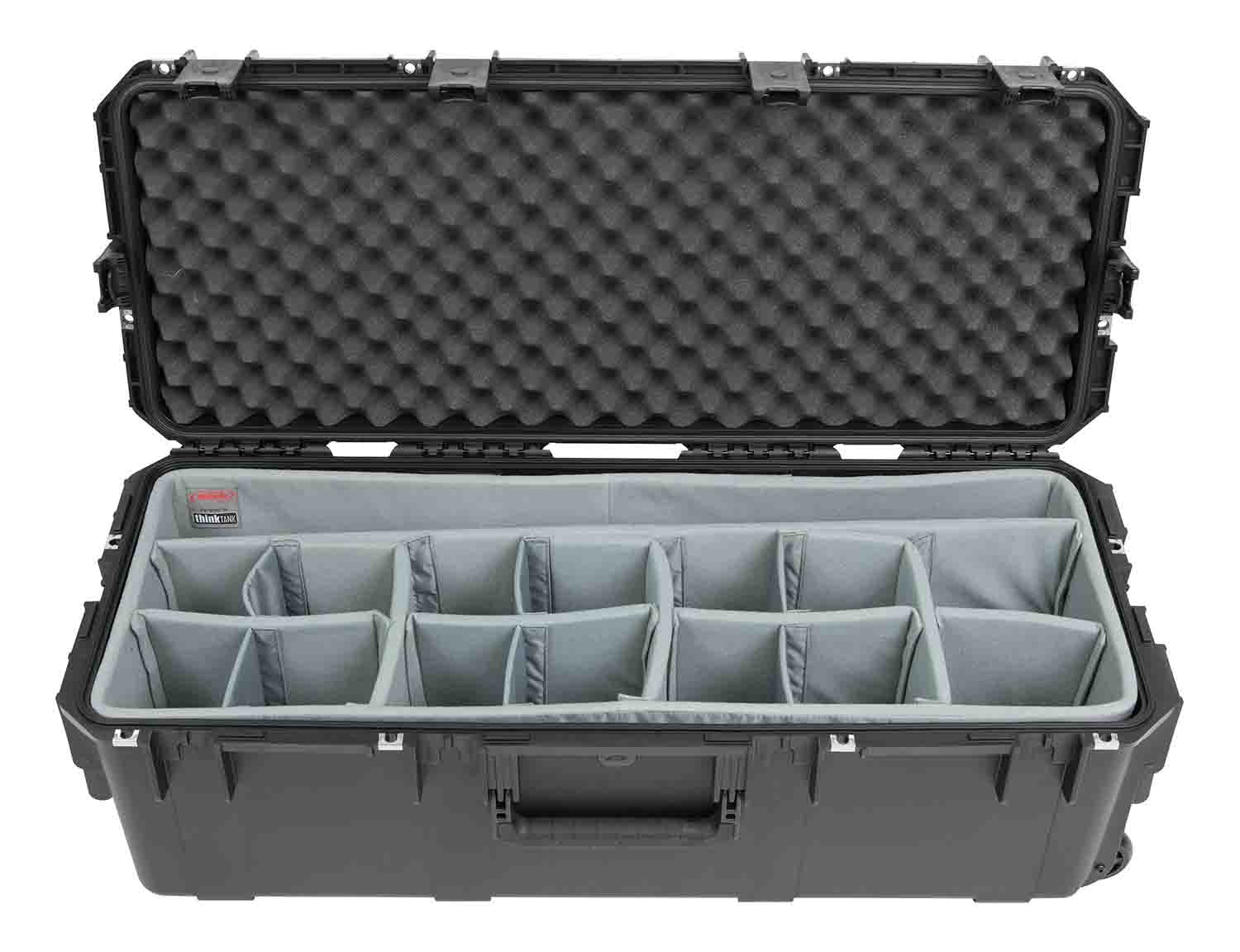 SKB Cases 3i-3613-12DT Rolling Waterproof Case with Think Tank Dividers - Hollywood DJ