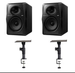 Pioneer VM-70 Studio Monitor Package with desktop clamp mount - Hollywood DJ