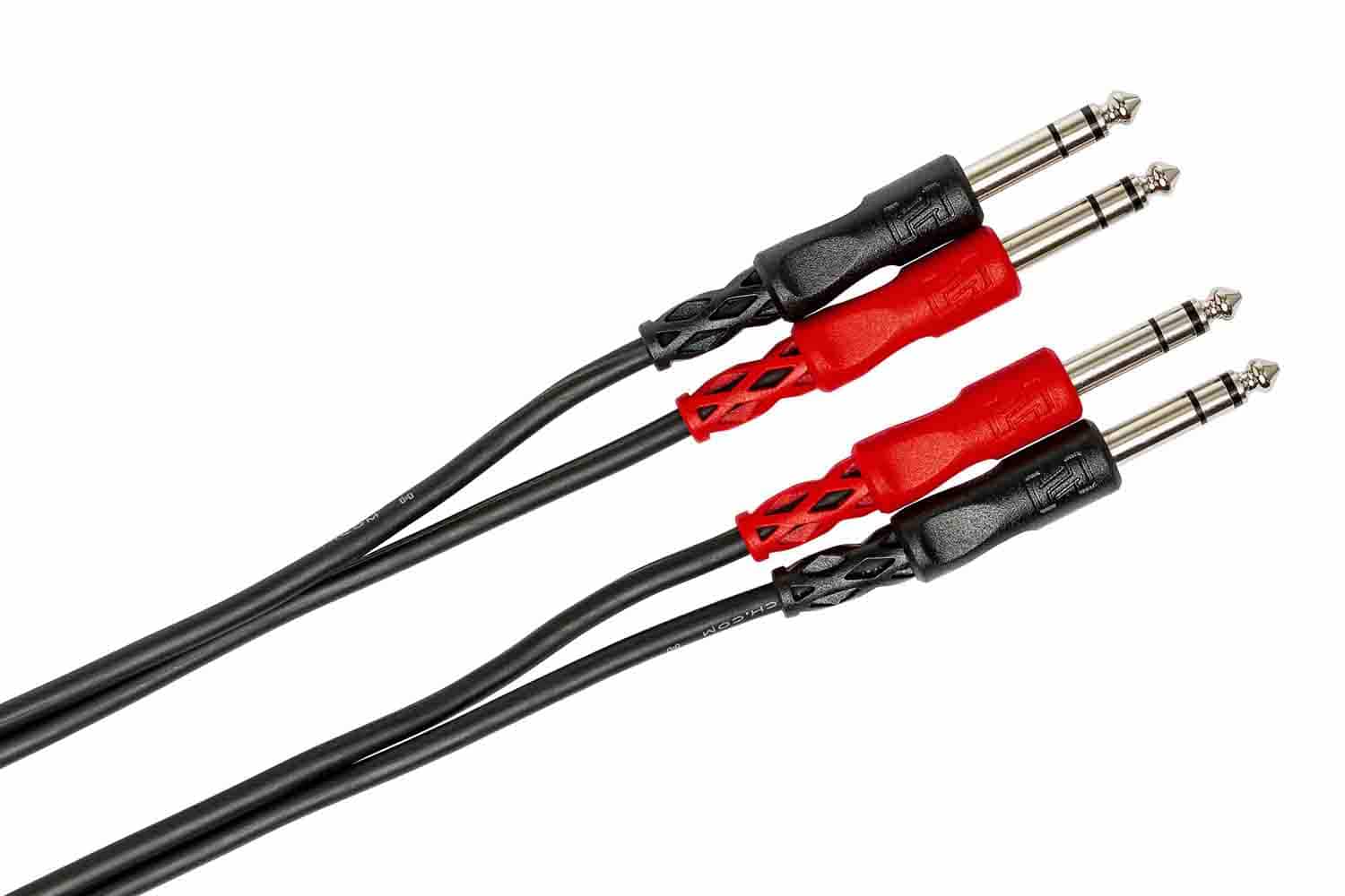 Hosa Stereo Interconnect, Dual 1/4 in TRS to Same - Hollywood DJ