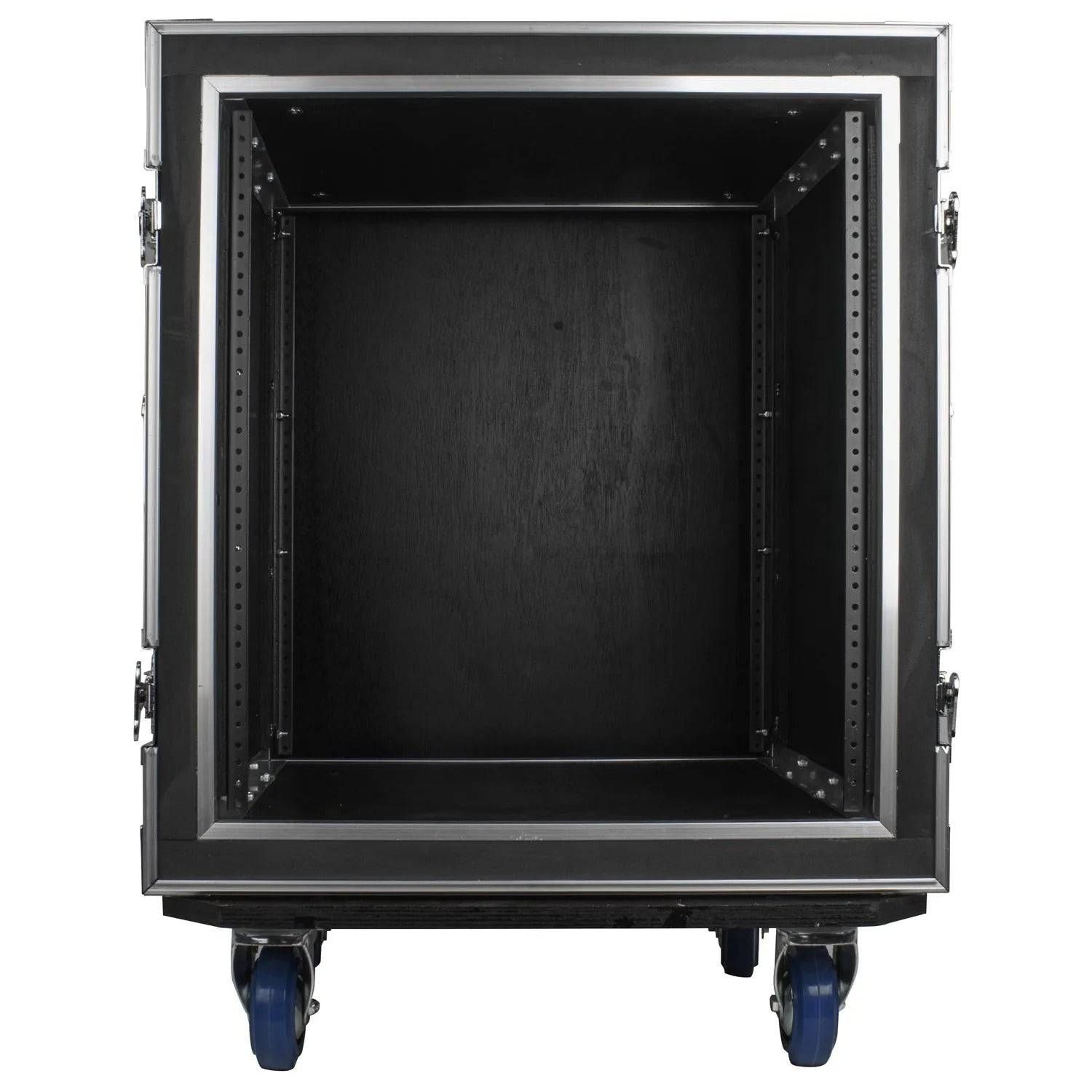 Odyssey FZS12W, 12U Shock Mount Rack Flight Case With Wheels - Hollywood DJ