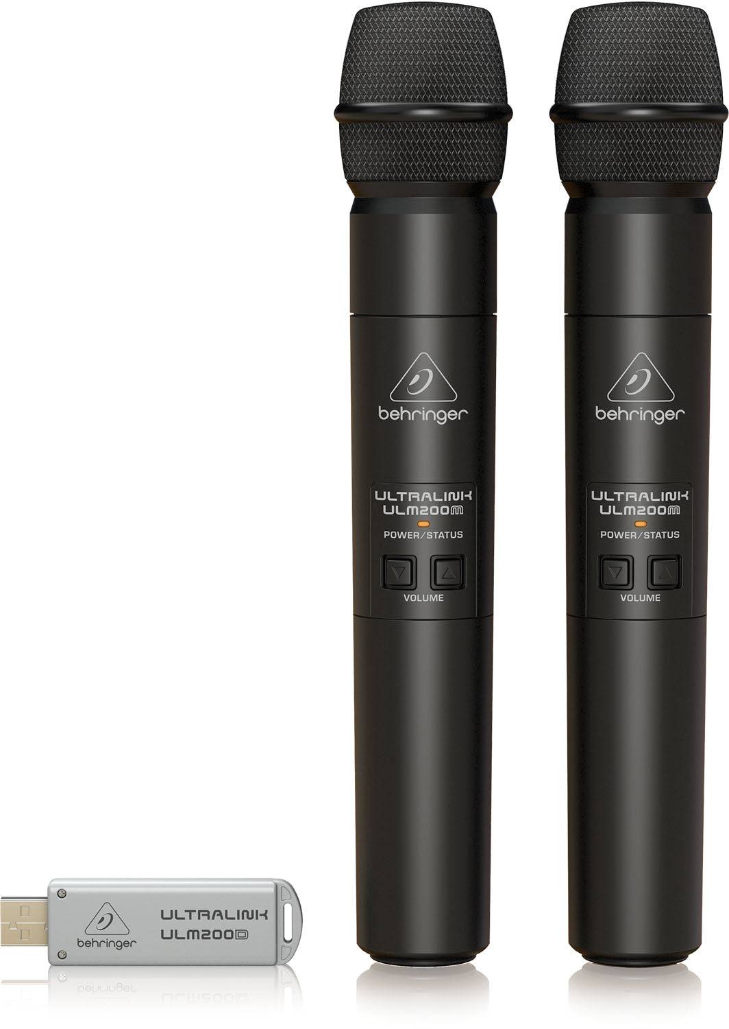 Behringer ULM202-USB, High-Performance 2.4 Ghz Digital Wireless System With 2 Handheld Microphones And Dual-Mode USB Receiver - Hollywood DJ