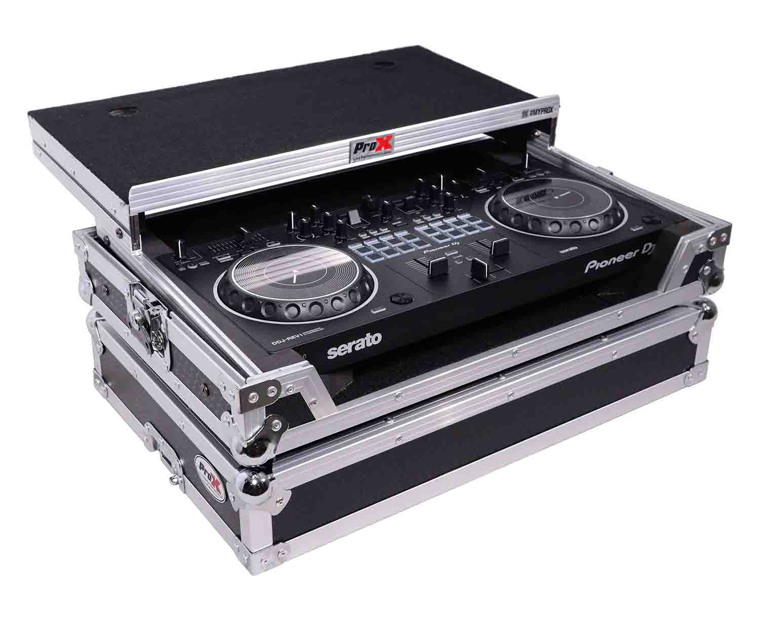 B-Stock: ProX X-DDJREV1LT Flight Case for Pioneer DDJ-REV1 Digital Controller with Sliding Laptop Shelf - Hollywood DJ