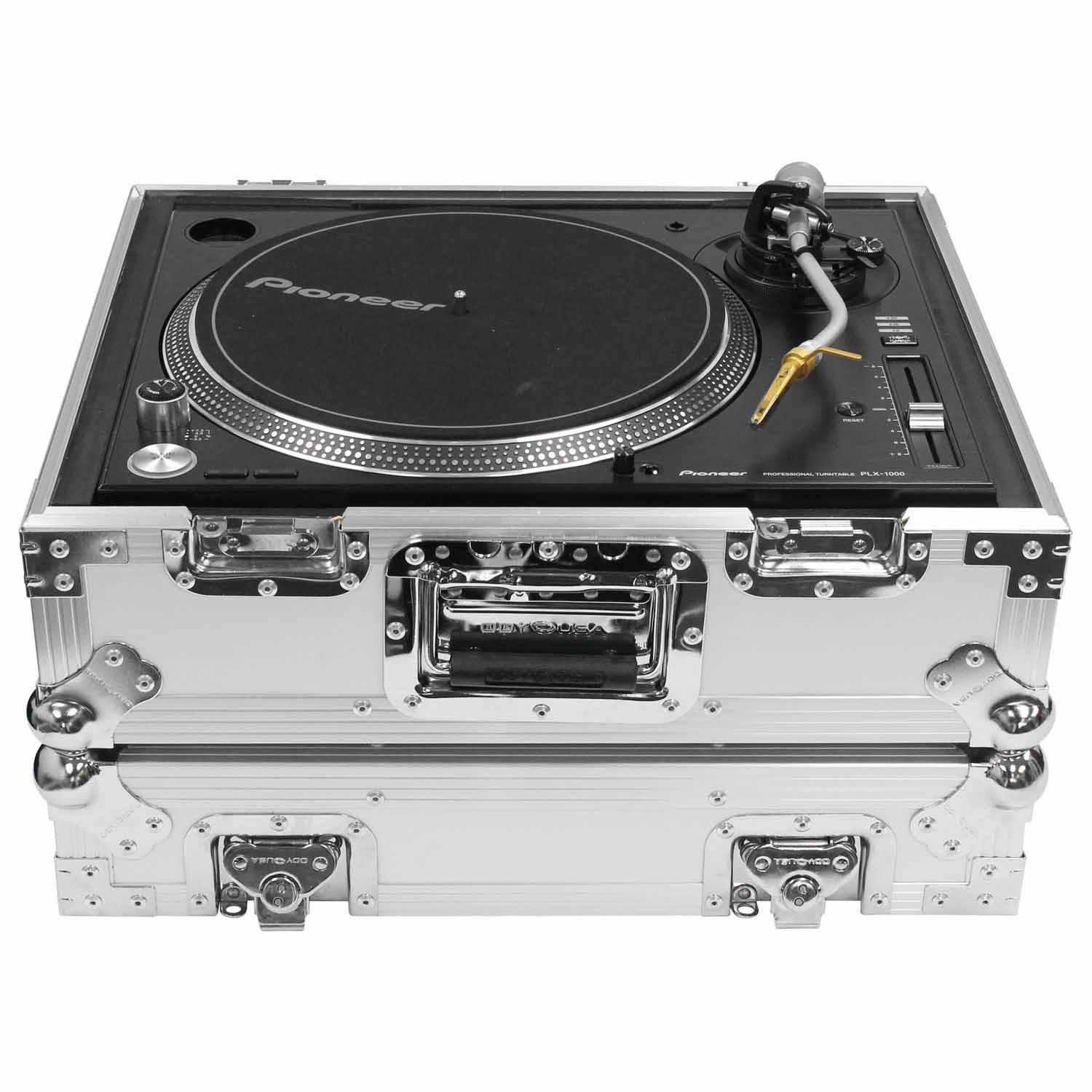 Odyssey FZ1200WT Universal White Turntable Flight Case - Hollywood DJ