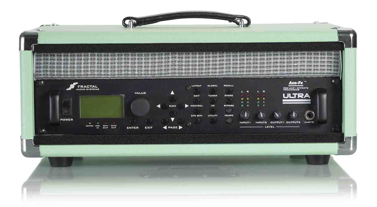 Gator Cases GR-RETRORACK-3SG Vintage Amp Vibe Rack Case – 3U Seafoam Green - Hollywood DJ