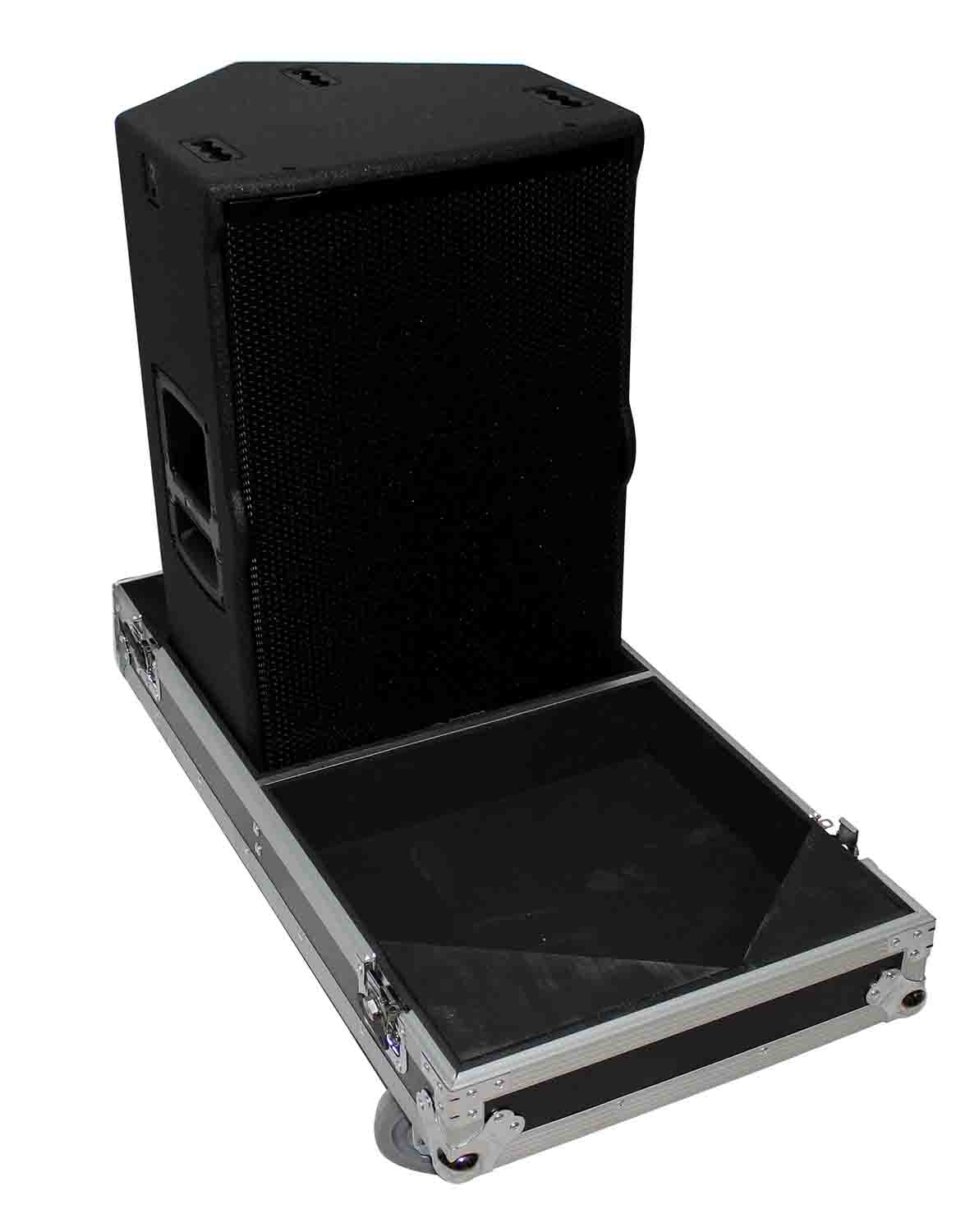 ProX X-RCF-TT25-AX2W Flight Case for Two RCF-TT25-A II High Definition Two-Way Speakers with 4 Inch Wheels - Hollywood DJ