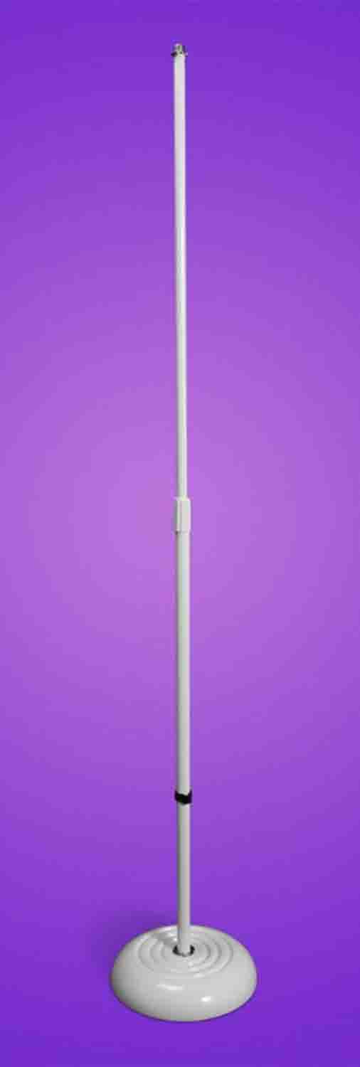 OnStage MS7201W Round-Base Microphone Stand - White - Hollywood DJ