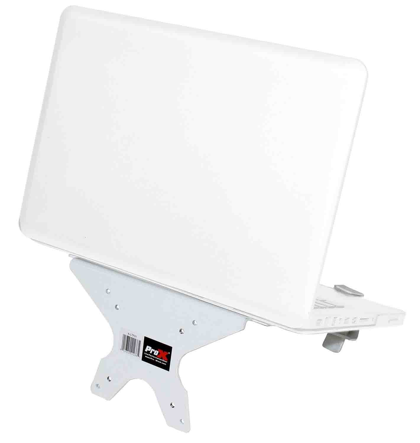 ProX X-LTF01WH Laptop Shelf Tray for Monitor VESA Arm Mount - White - Hollywood DJ
