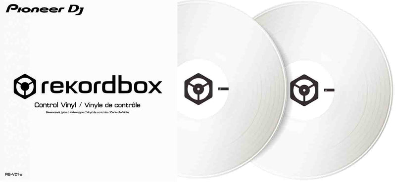 B-Stock: Pioneer DJ RB-VD1-W 2 Control Vinyl for Rekordbox DJ - White - Hollywood DJ