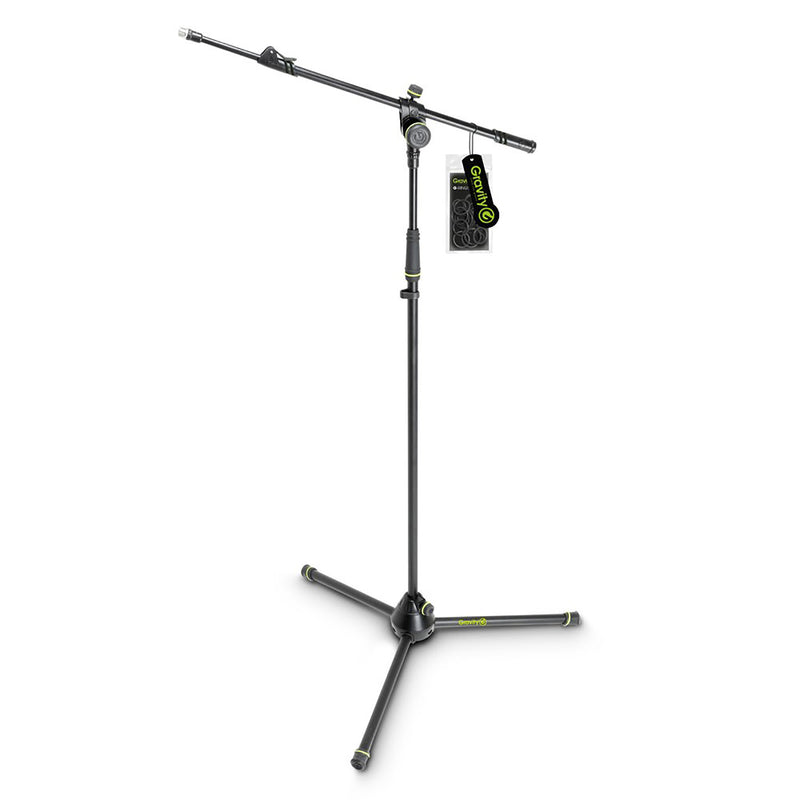 B-Stock: Gravity GMS4322B Microphone Stand with Folding Tripod Base and 2-Point Adjustment Telescoping Boom by Gravity