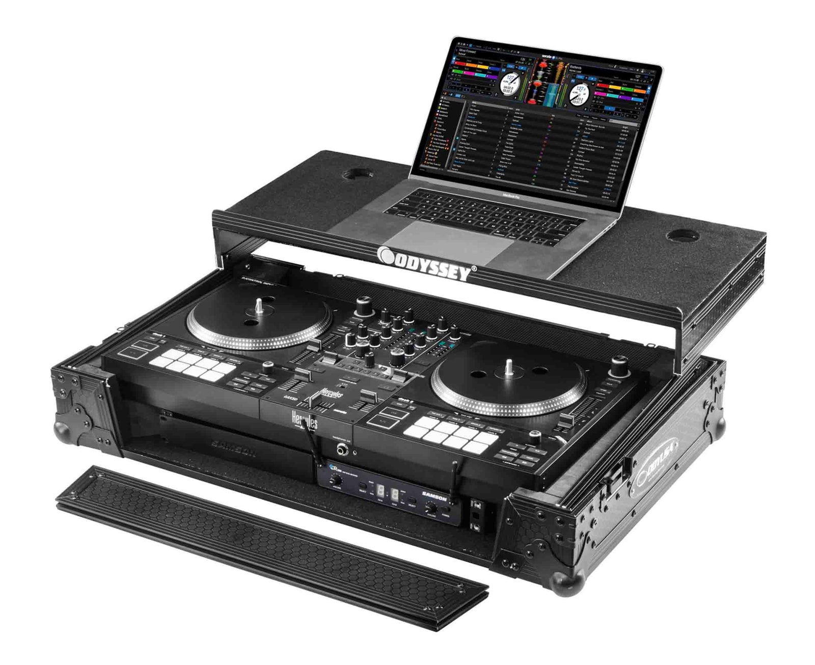 Odyssey 810363, Industrial Board Glide Style 1U Case for Hercules DJ Control Inpulse T7 - Hollywood DJ