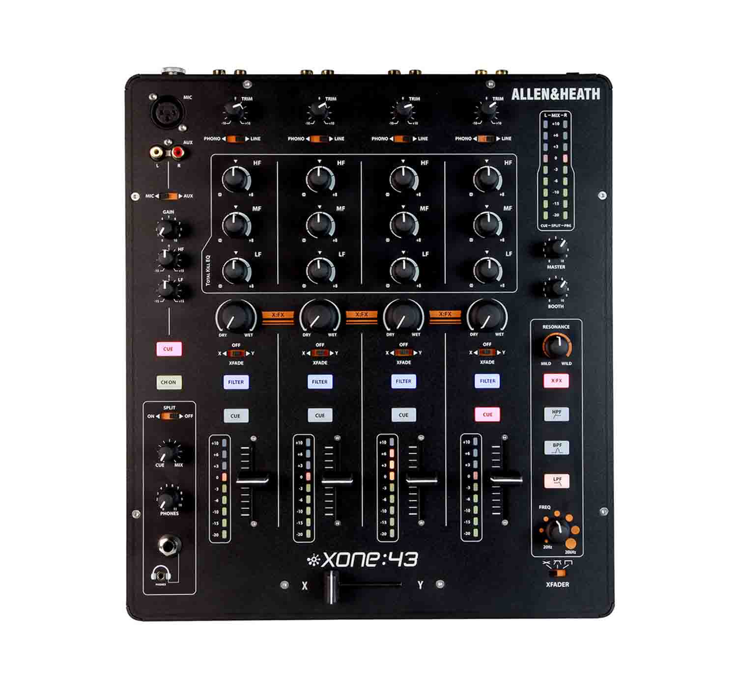 Allen & Heath XONE:43, 4 Channel Analogue DJ Mixer - Hollywood DJ