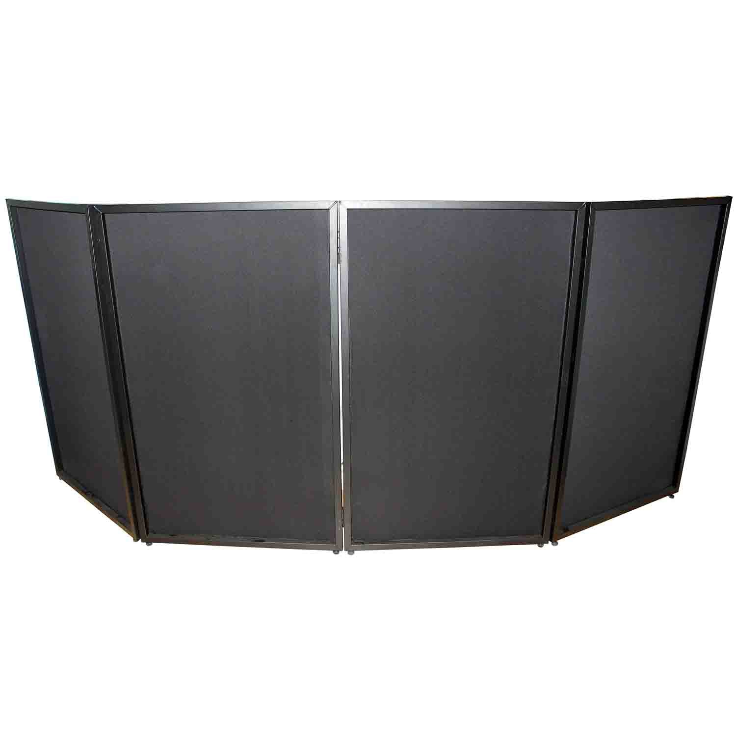 ProX XF-4X3048B MK2 Four Panel DJ Facade Black Collapse and Go Facade Panels with Carry Bag – Black/White Scrims - Hollywood DJ