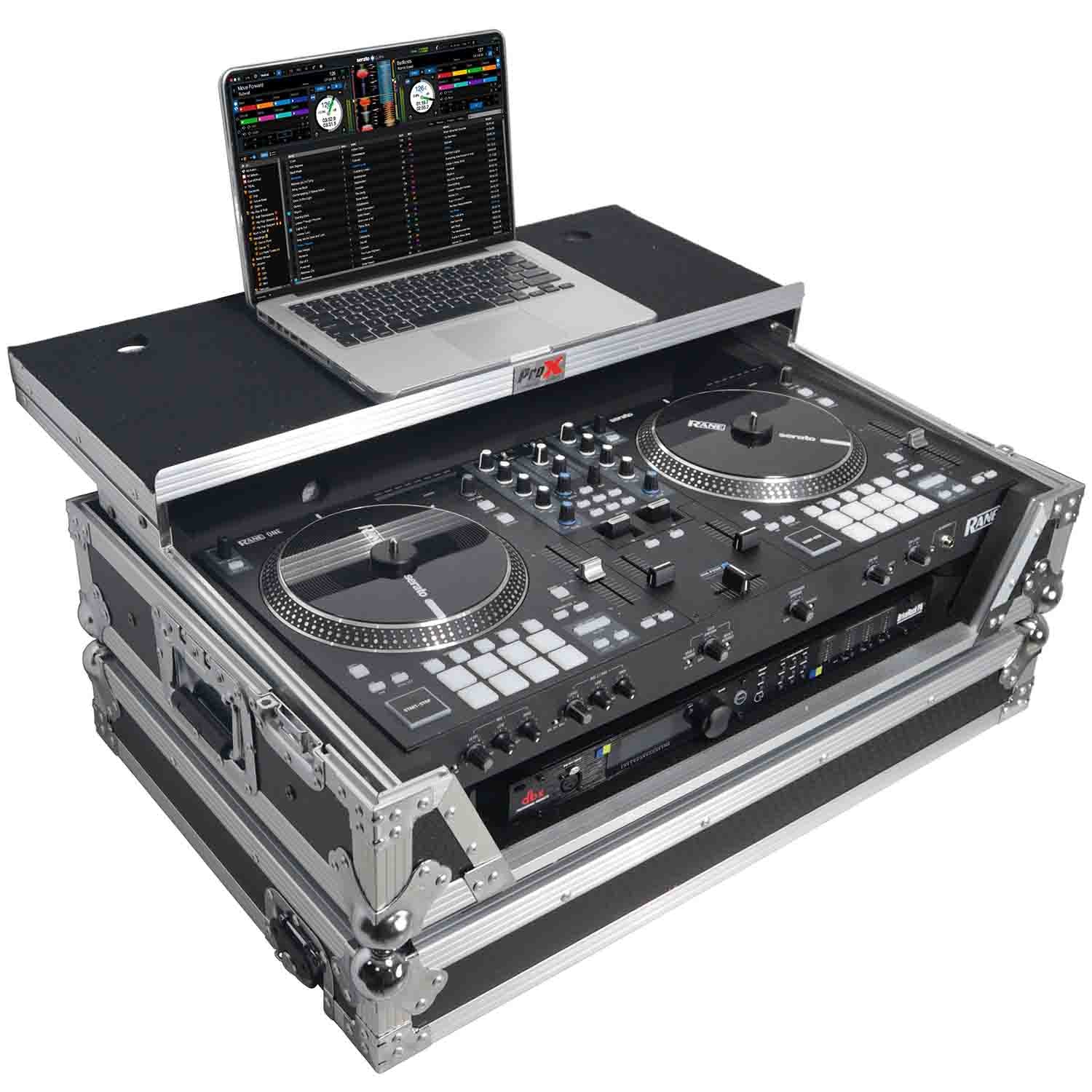 ProX XS-RANEONE WLT DJ Flight Case for RANE ONE DJ Controller with Sliding Laptop Shelf, 1U Rack, and Wheels - Hollywood DJ