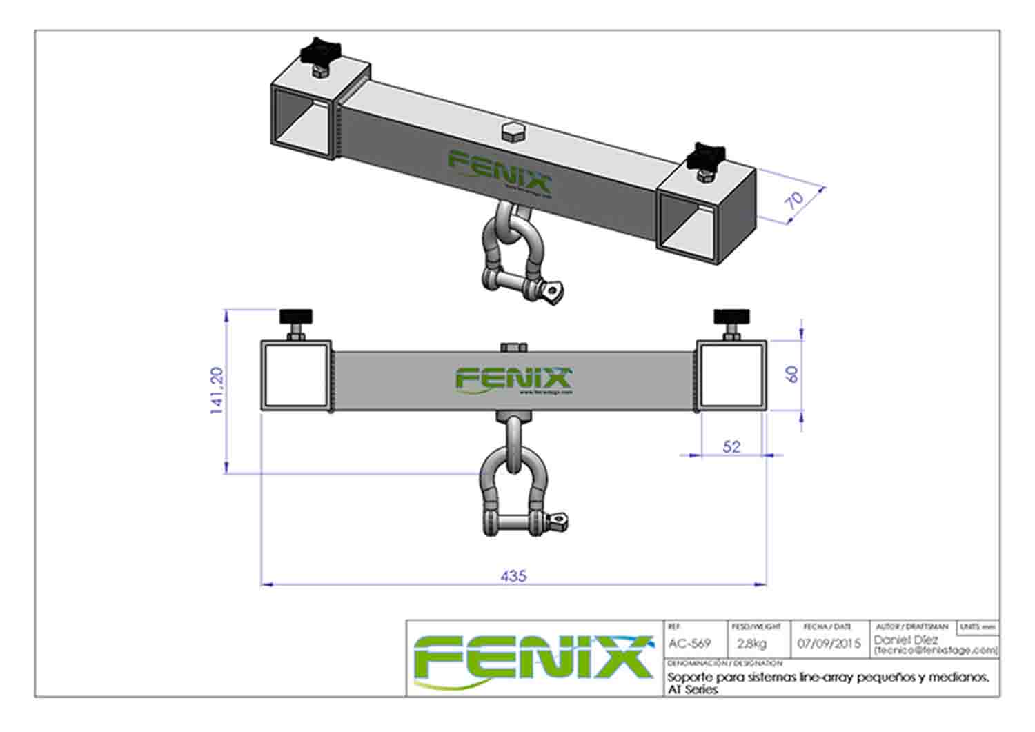 ProX XT-AC569 Stand for Fenix XT-AT06 Line Arrays Systems - Hollywood DJ