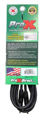 Prox XC-MM10 Balanced TRS-M Mini 1/8" to TRS-M Mini 1/8" High Performance Audio Cable - 10 Feet - Hollywood DJ