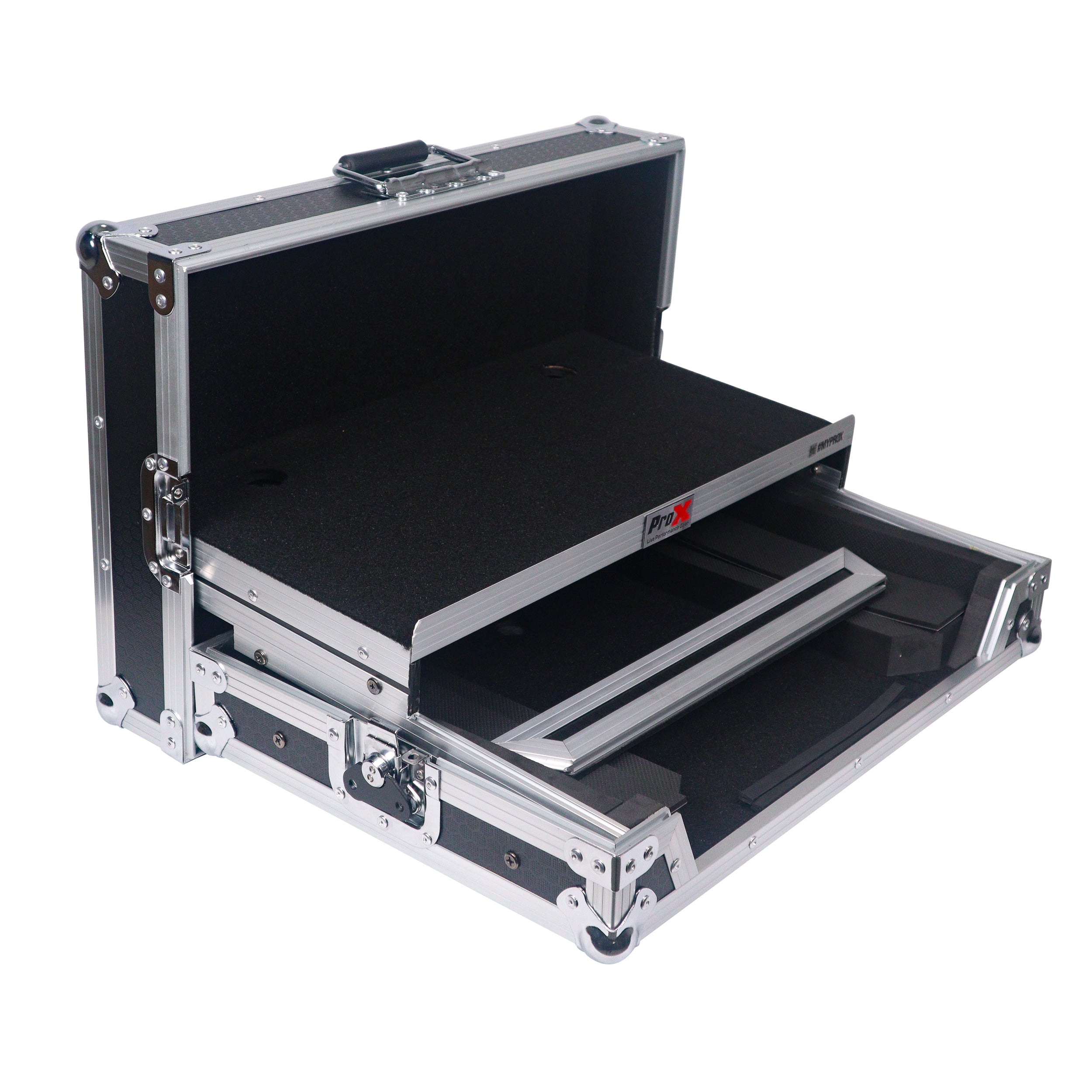 ProX X-DDJFLX4LT, ATA Flight Road Case for Pioneer DDJ-FLX4 DDJ-400 DDJ-SB3 DJ Controller with Laptop Shelf ProX Cases