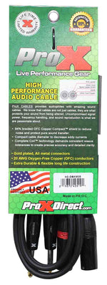 Prox XC-DSXM05 Balanced Dual 1/4" TRS-M to Dual XLR3-M High Performance Audio Cable - 5 Feet - Hollywood DJ
