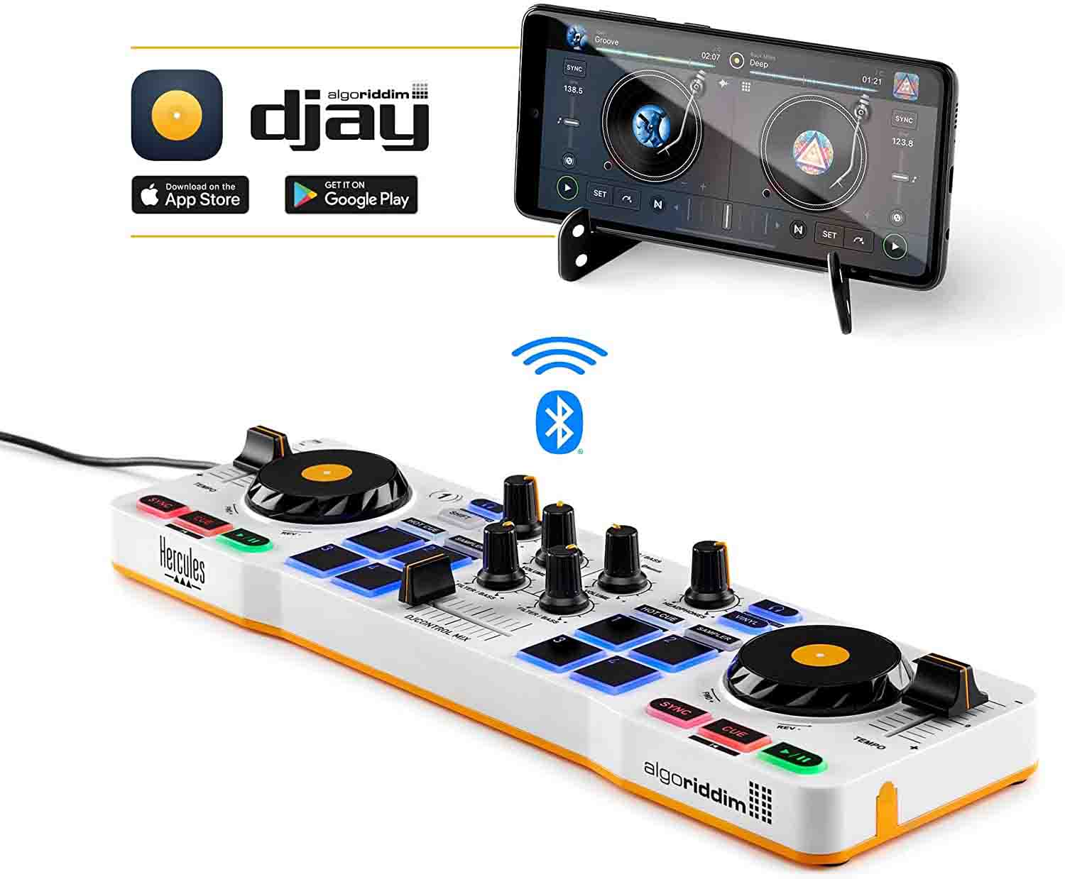 B-Stock: Hercules DJCONTROL MIX for Android and iOS Smartphones with Algoriddim djay App by Hercules