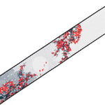 Levy's Leathers MPD2-116 2” Wide Polyester Guitar Strap with Cherry Blossoms and Snow Motif - Hollywood DJ