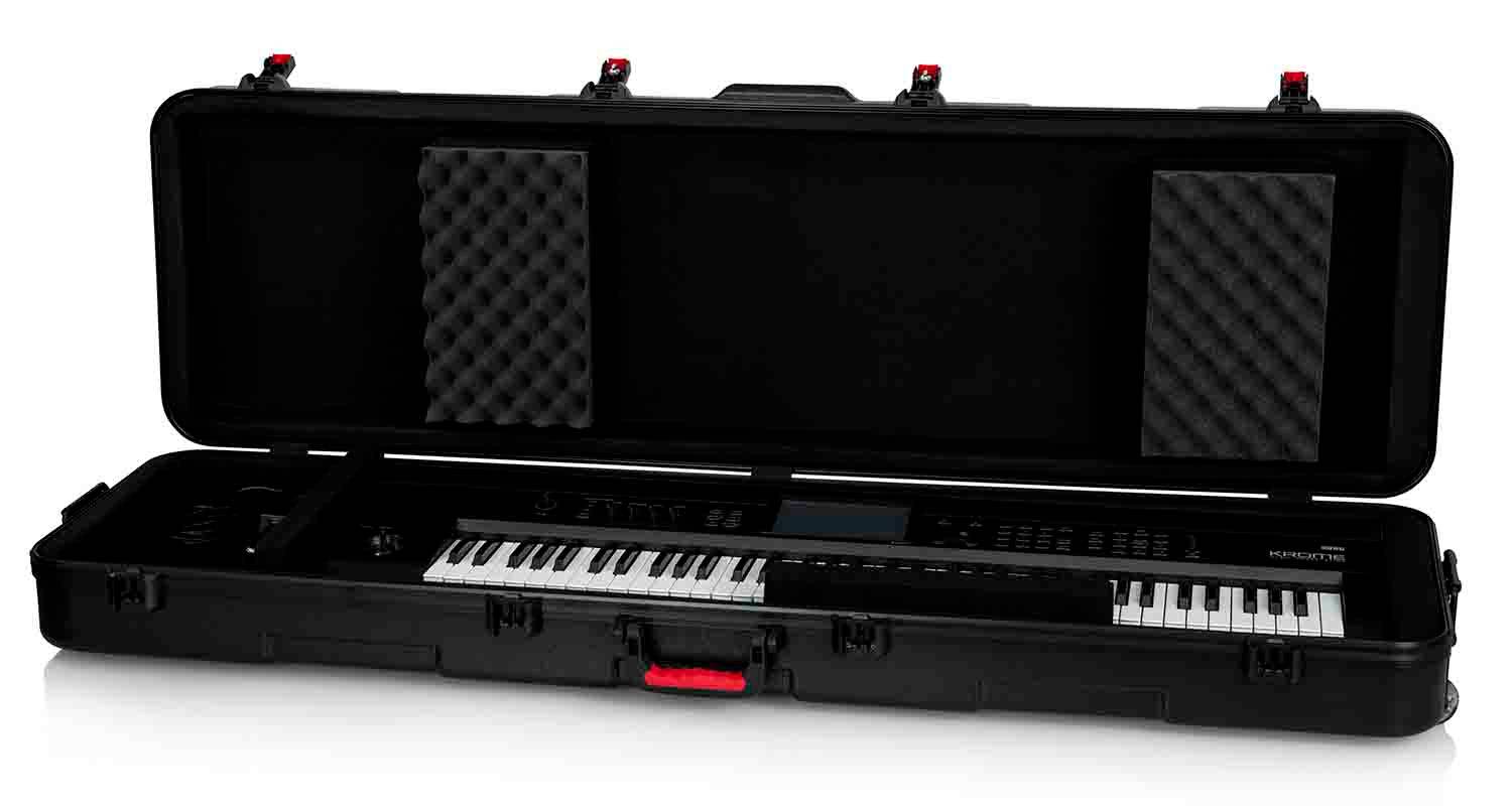 Gator Cases GTSA-KEY88SLXL Keyboard Case for Slim Extra Long 88-note Keyboards with Wheels - Hollywood DJ