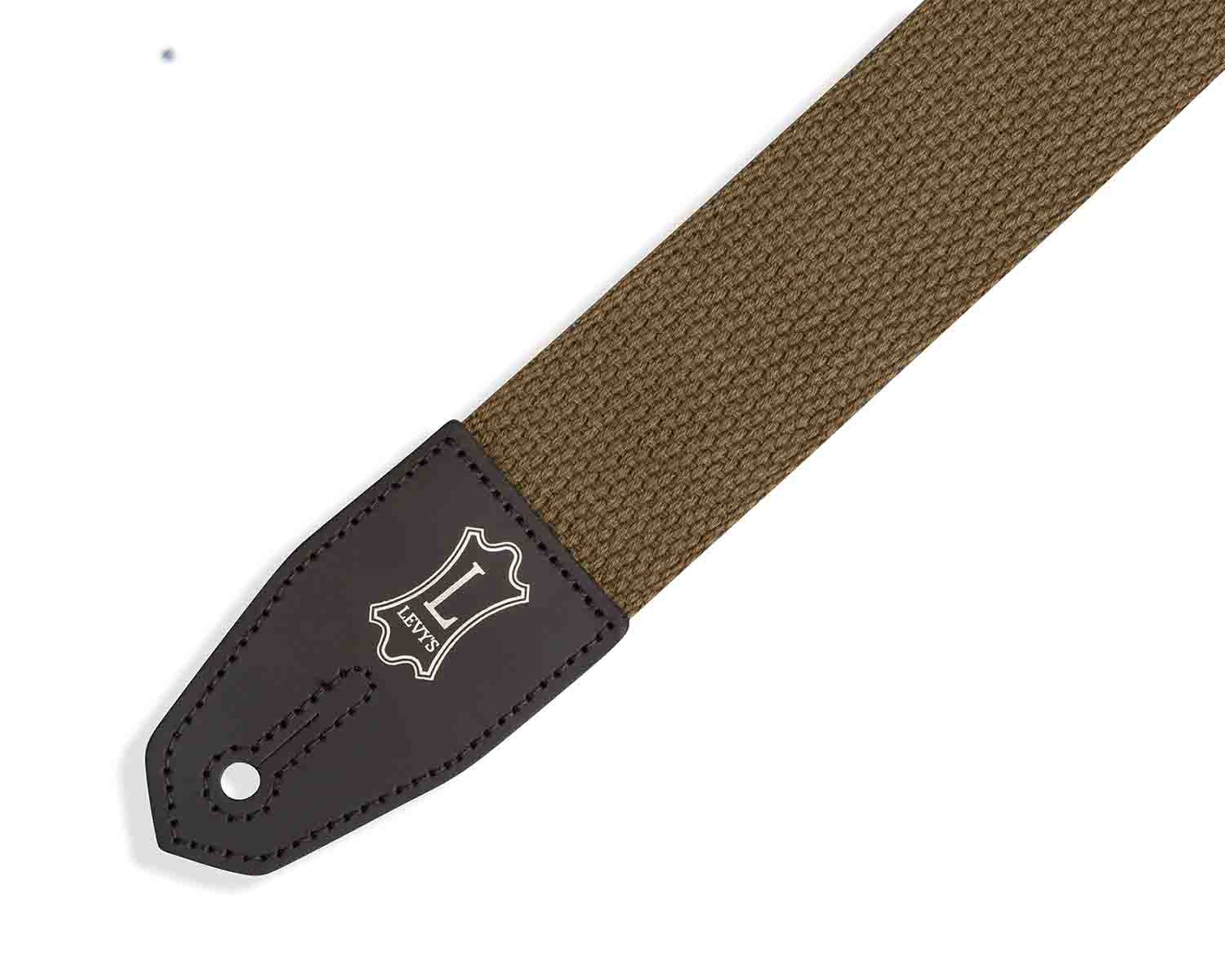 Levy's Leathers MRHC-GRN 2 inch Right Height Cotton Leather Guitar Strap - Green - Hollywood DJ