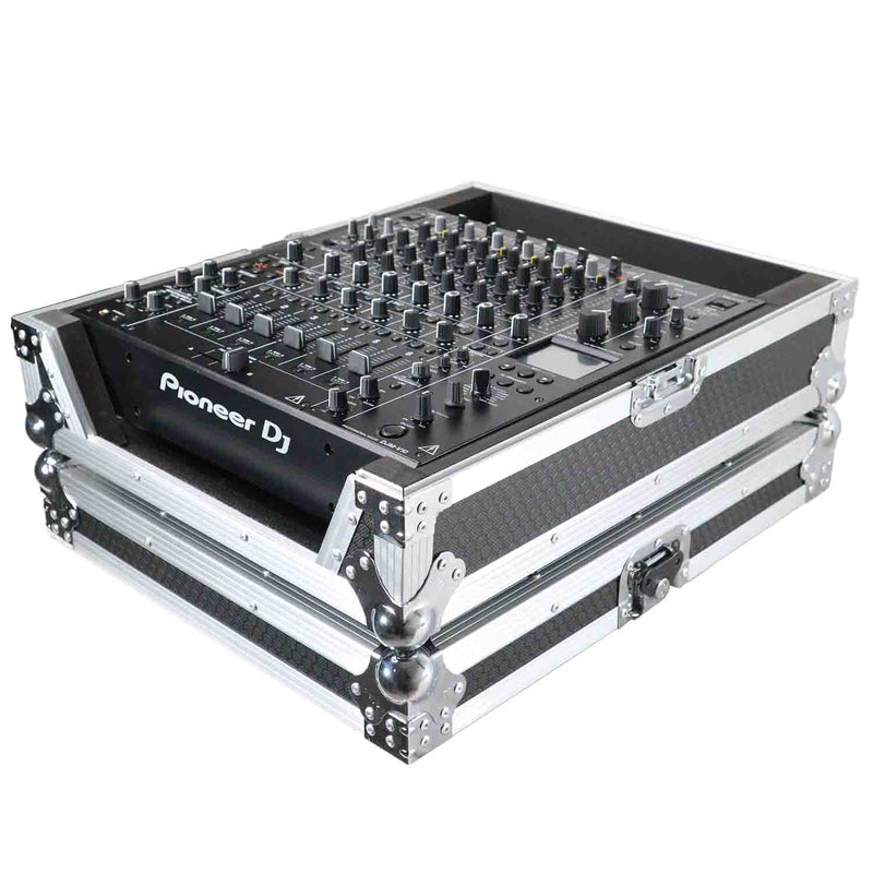 ProX XS-DJMV10 ATA Style Case For Pioneer DJM-V10 6 Channel DJ Mixer - Silver on Black - Hollywood DJ