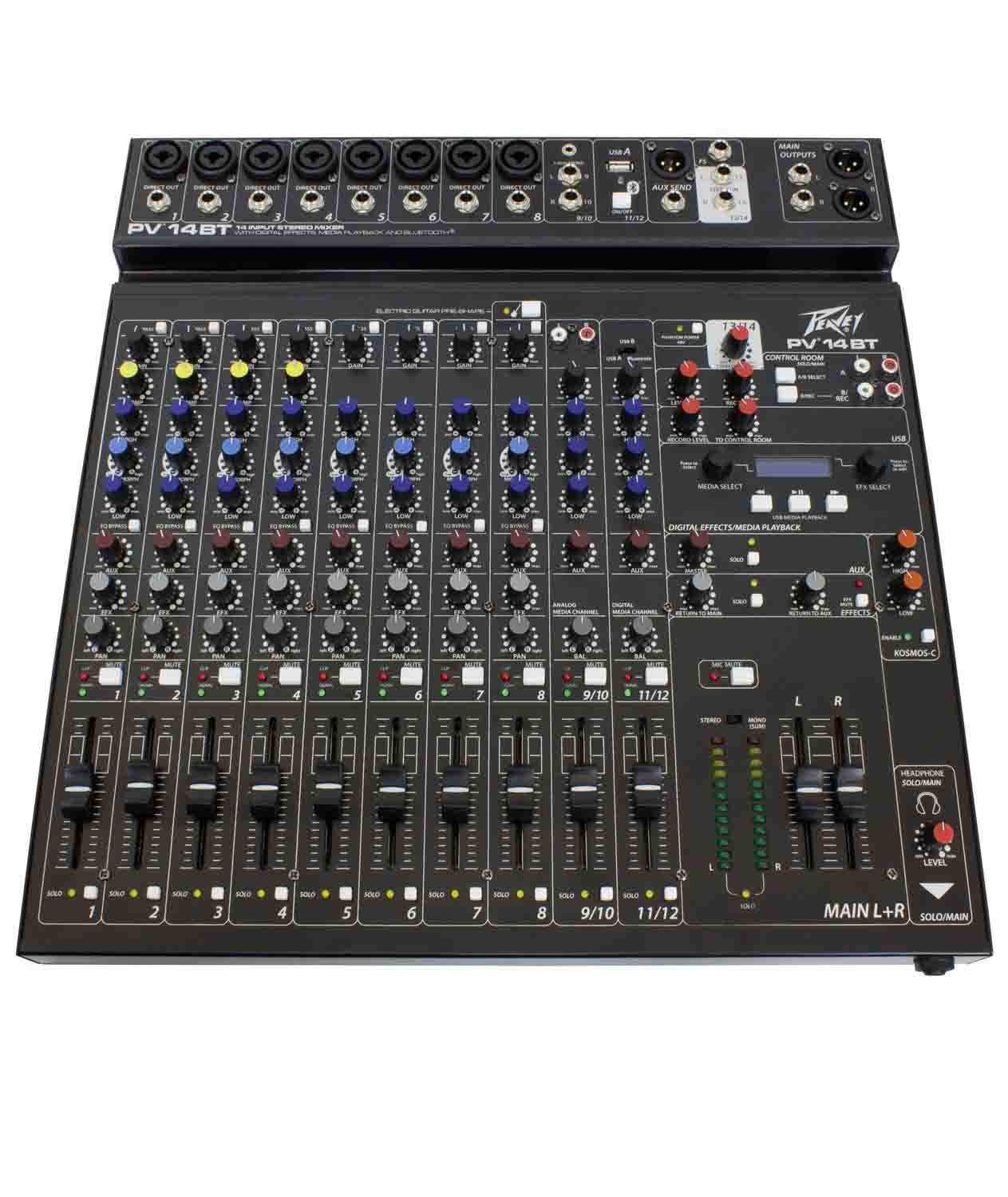 Open Box: Peavey PV 14 BT 120US Compact 14 Channel Mixer with Bluetooth - Hollywood DJ