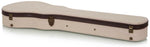 Gator Cases GW-JM LPS Deluxe Wood Case for Les Paul Style Guitars - Journeyman Burlap Exterior - Hollywood DJ