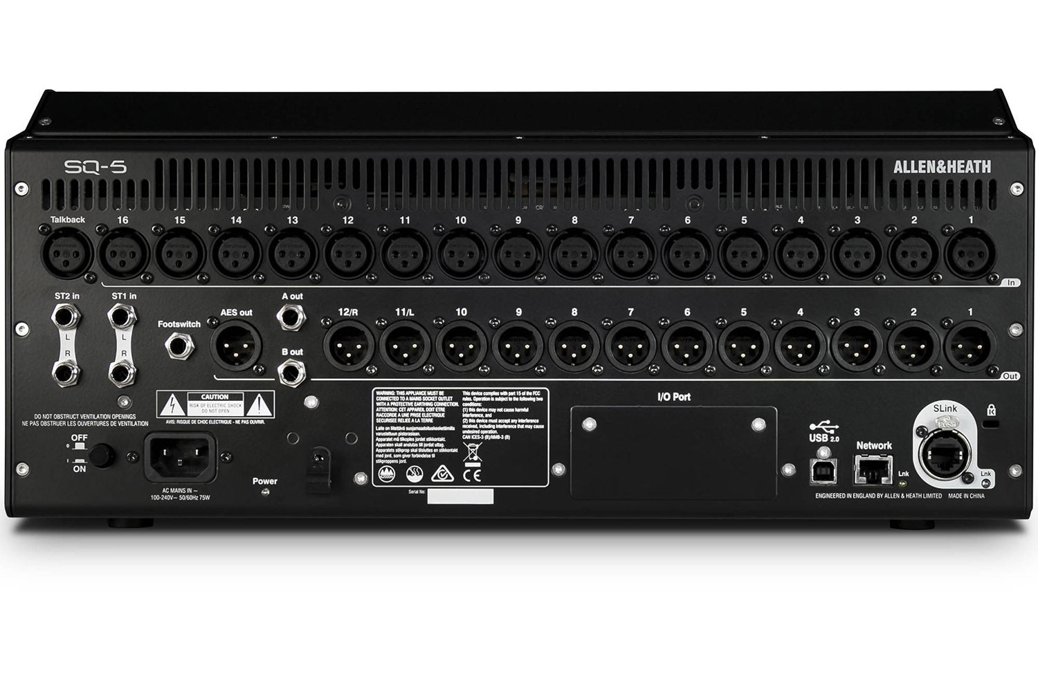 Allen & Heath AH-SQ-5, 48-Channel and 36-Bus Digital Mixer with 16+1 Motorized Faders ALLEN & HEATH