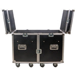 ProX XS-MH275X2W, ATA Flight Style Road Case for (2) Moving Head Lighting Fixtures with (6) 4-inch Casters by ProX