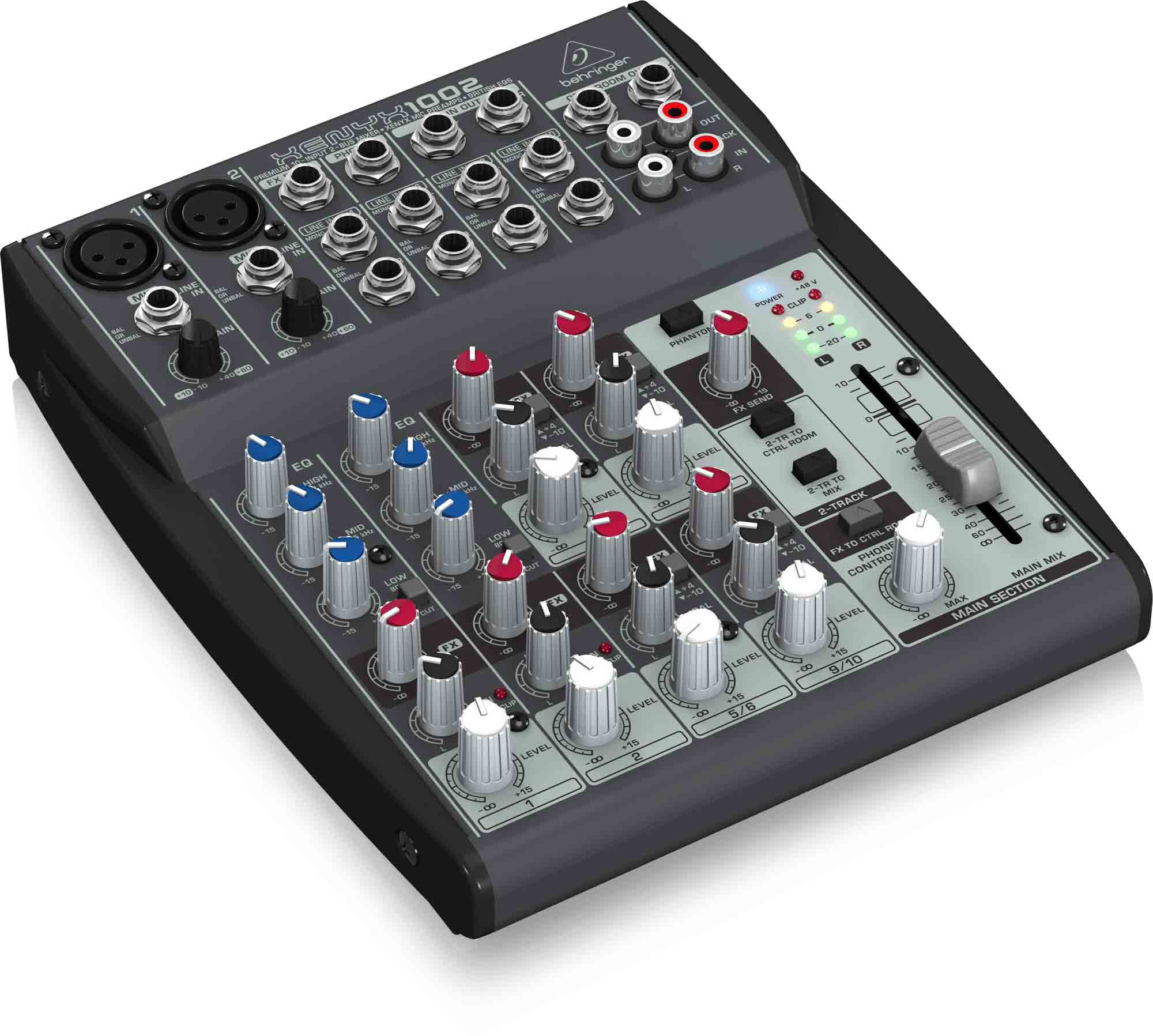 Behringer 1002 Premium 10-Input 2-Bus Mixer with XENYX Mic Preamps and British EQs - Hollywood DJ