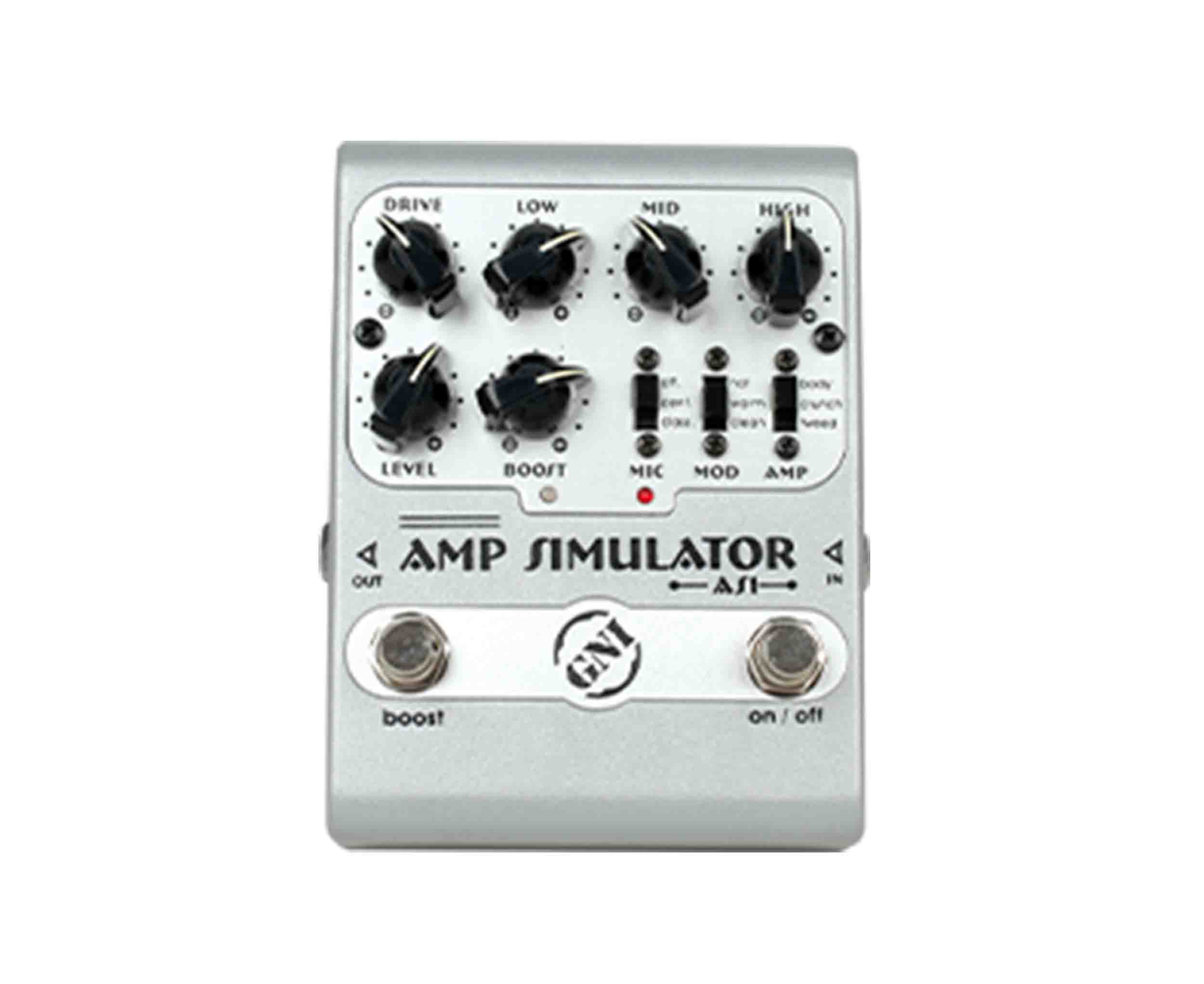 GNI AS1 Amp Simulator Clean Boost Guitar Effect Pedal - Hollywood DJ