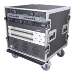 ProX T-10RSS, 10U Space Rack Mount Flight Case 19 Inch Depth with Casters - Hollywood DJ