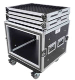 ProX T-8RSP 8U Space Shockproof Amp Rack ATA Flight Case - 20 Inch Depth - Hollywood DJ