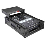 ProX XS-DJMS11LTBL, Flight Case for Pioneer DJM-S11 Mixer with Sliding Laptop Shelf - Black on Black - Hollywood DJ