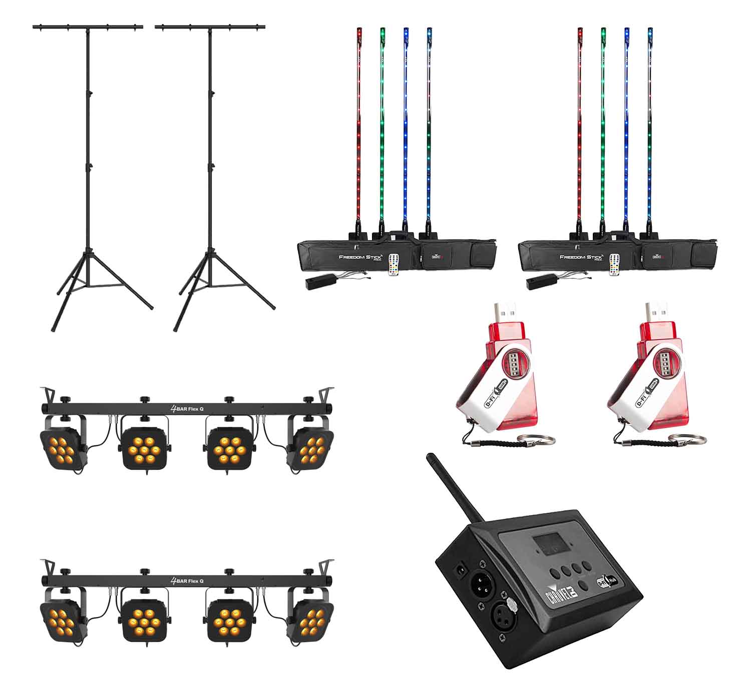 Chauvet DJ Colored Lighting Effects DJ Package for Portable Church - Hollywood DJ