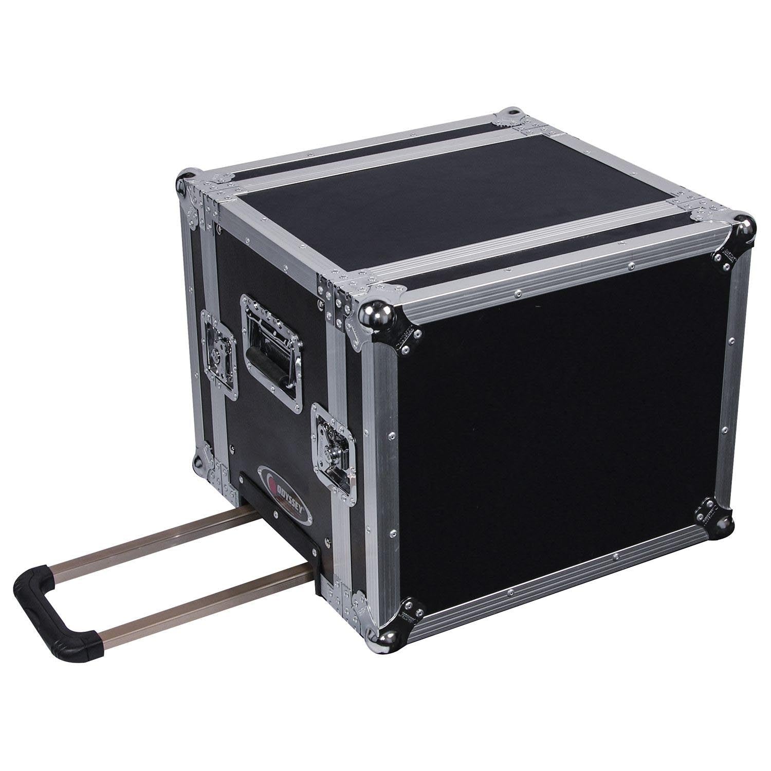 B-Stock: Odyssey FZER8HW, 8U Pro Trolley Effects Rack with Wheels - Hollywood DJ