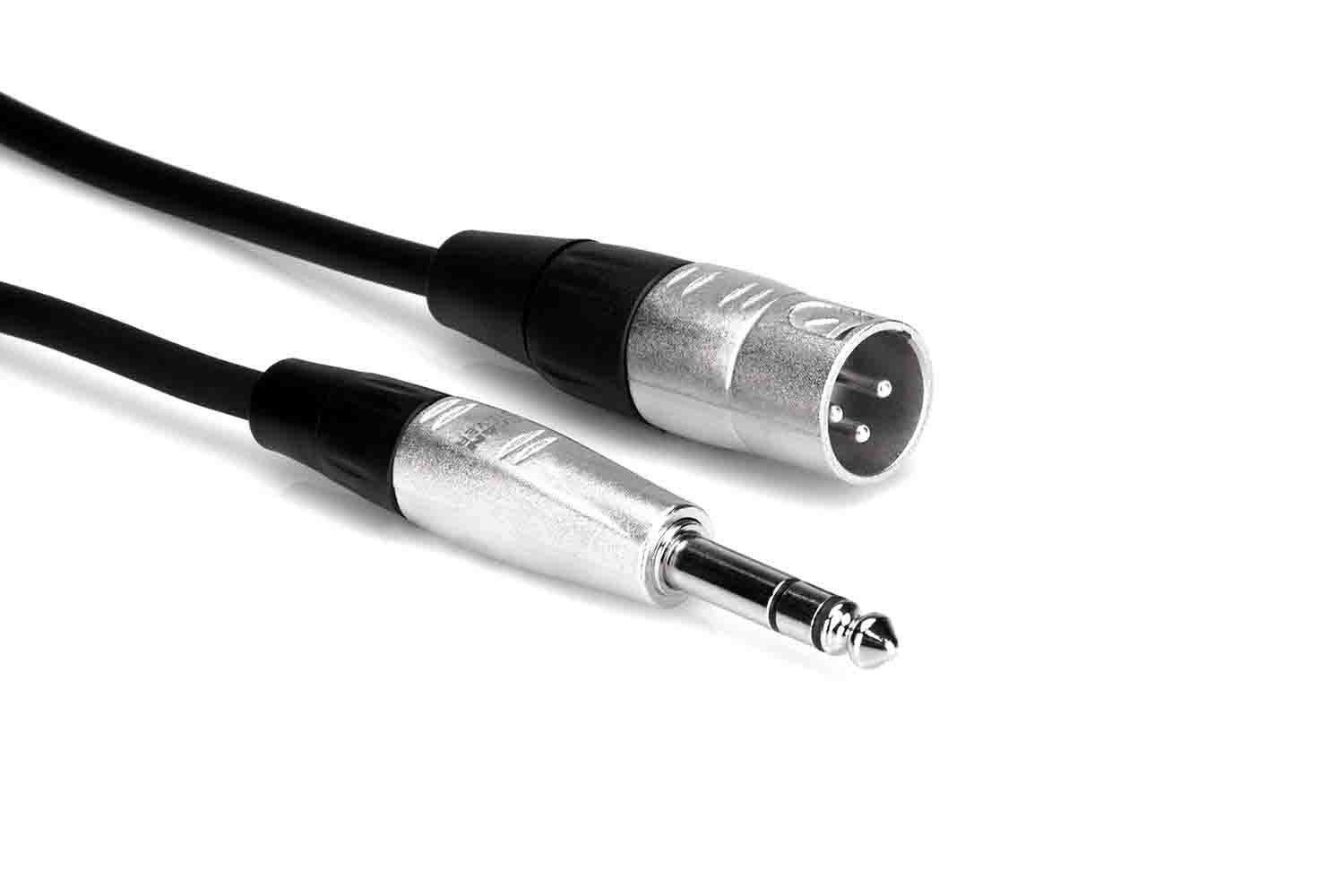 Hosa HSX-001.5 Pro Balanced Interconnect Cable, REAN 1/4 in TRS to XLR3M – 1.5 Feet - Hollywood DJ