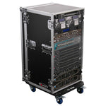 Odyssey FZAR20W, 20U Pro Amp Rack with Casters - Hollywood DJ